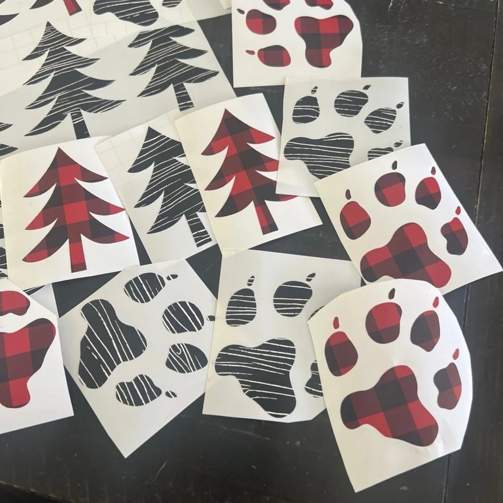 Bear Tree Forest Removable Vinyl Sticker Lot